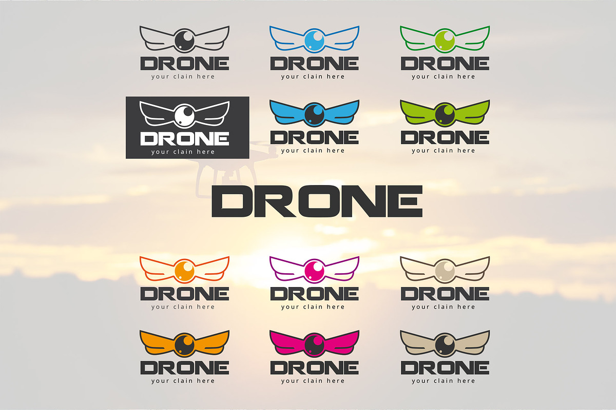 Drone logo, a Branding & Logo Template by Luis Quesada Design (Photo 3 of 5)