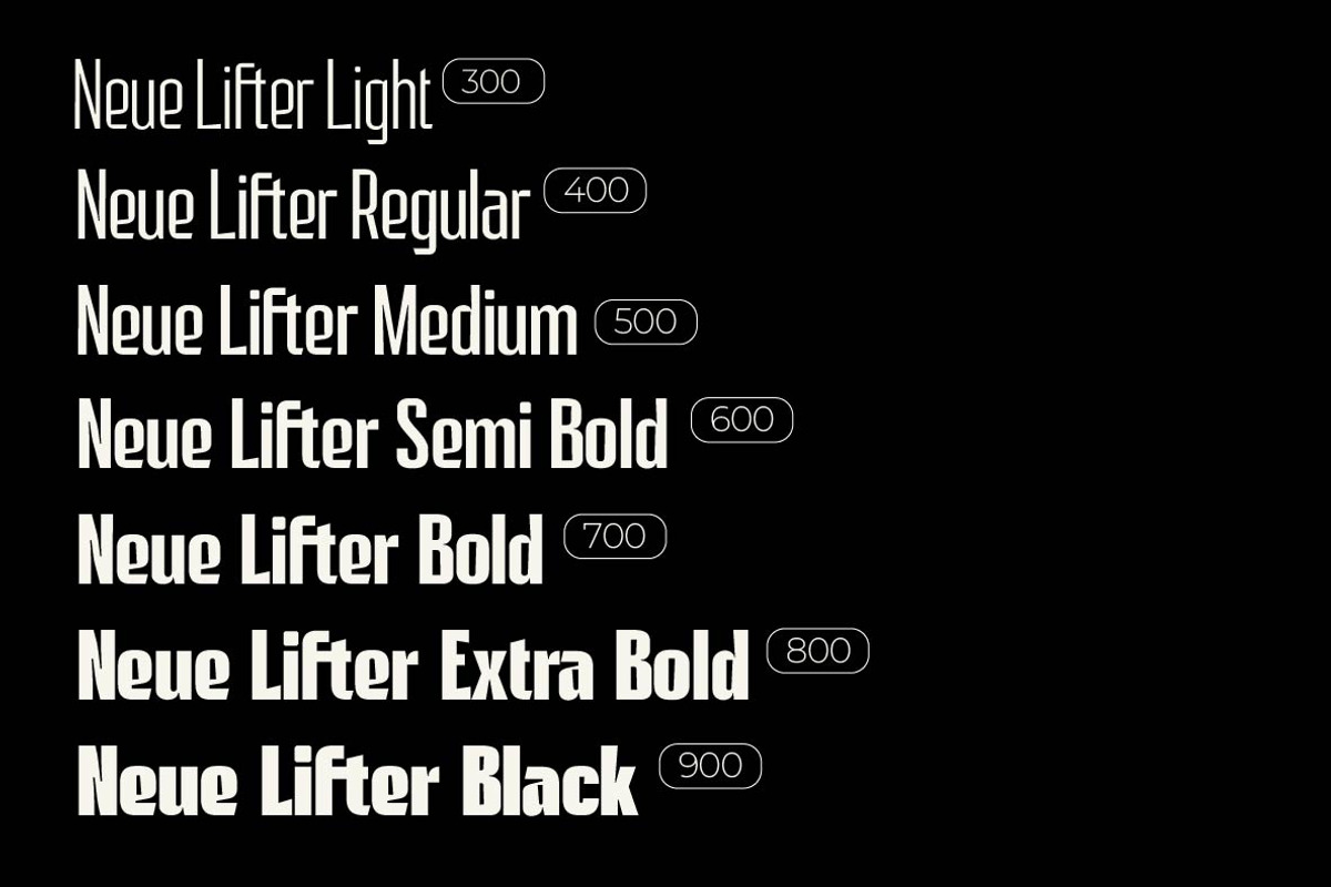 HN Neue Lifter, a Sans Serif Font by Hora Nocte (Photo 4 of 10)