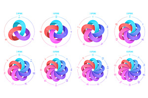 Circular diagram template with 3-10, an Illustration by RevelStockart