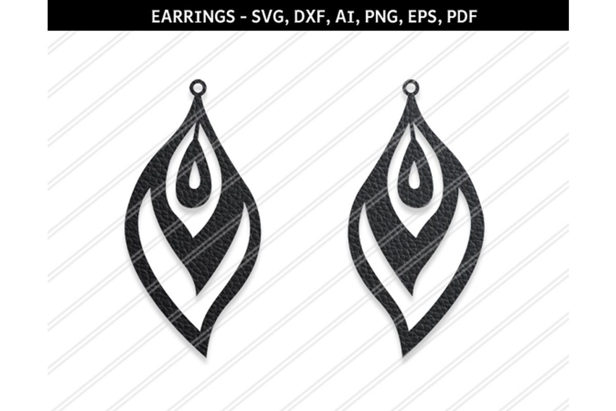 Peacock earrings svg,dxf,ai,eps,png, an Object Graphic by PAPER amaze (Photo 1 of 2)