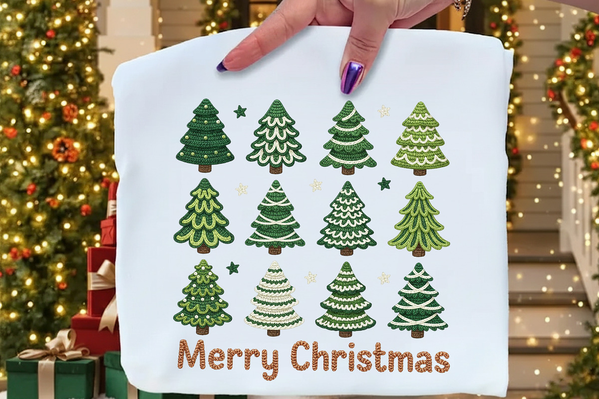 Crochet Yarn Christmas Tree Png, an Illustration by Craft Nest (Photo 2 of 5)
