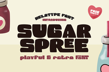 Sugar Spree: Playful Retro Font