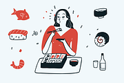 Hand drawn Food & Drink, a Graphic by Huza Studio (Thumbnail 2 of 9)