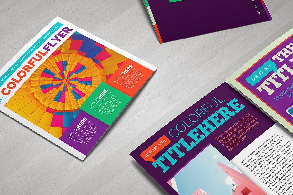 Colorful Square Brochure Template, a Brochure Template by Luuqas Design (Photo 1 of 9)