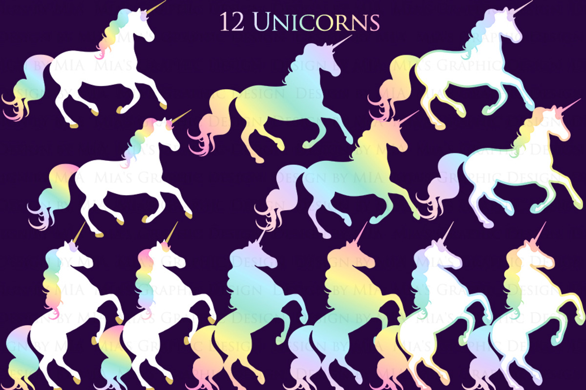 Magical Unicorns, Einhorn, Rainbow, an Illustration by Mia's Graphic Design (Photo 6 of 10)