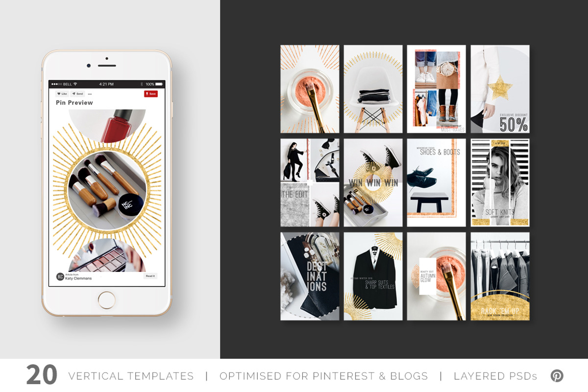 Dazzle Social Media Template Pack, a Social Media Template by Katy Clemmans (Photo 4 of 9)