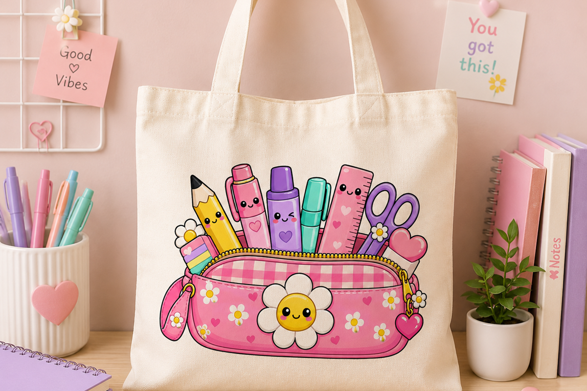 Kawaii School Pencil Pouch Clipart, an Education Illustration by HyeRi (Photo 6 of 7)