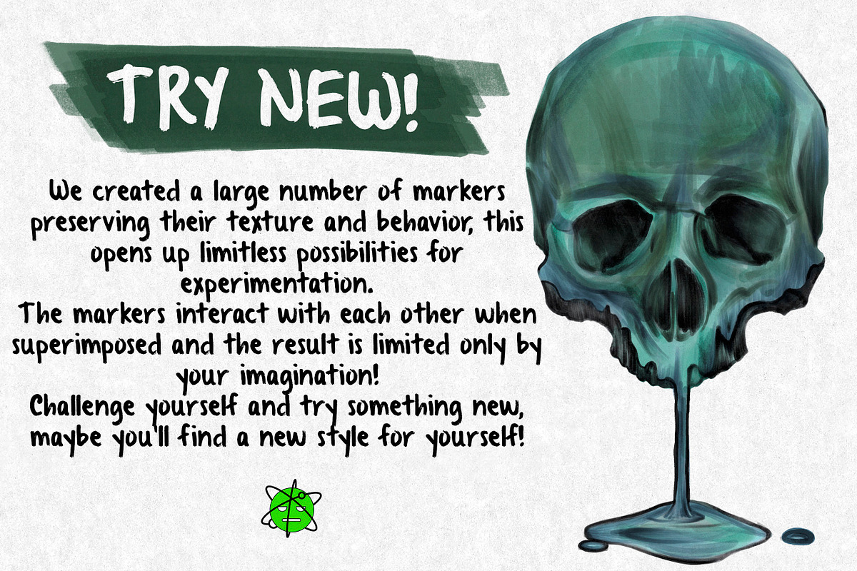 31 Procreate Marker Brushes, a Brush Add-On by Nuclear Brushes (Photo 3 of 8)