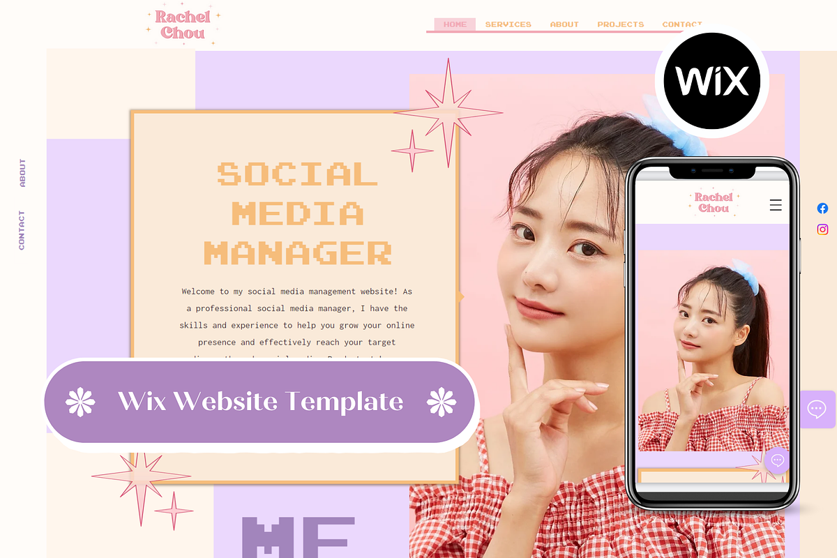 Wix Website Template Retro SMM, a Wix Template by Wixify Studio (Photo 2 of 11)