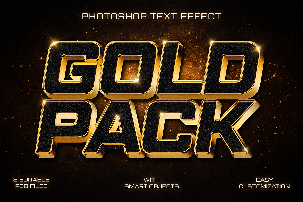 Cinematic Gold Text Effects PSD, a Layer Style Add-On by Sixtysix Labs (Photo 1 of 9)