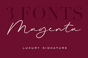 Magenta - 3 Luxury Signature Font, a Script Font by Dharmas Foundry (Thumbnail 1 of 15)