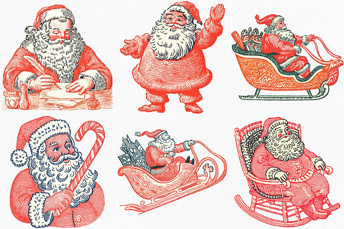 Christmas Santa Claus Clipart, an Illustration by Canvas Craft (Photo 3 of 8)