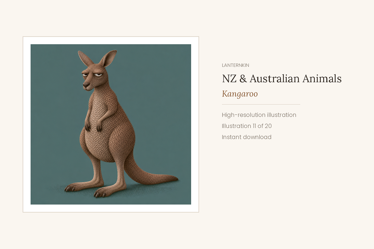 NZ & Australian Animals, Set 20, an Animal Illustration by LanternkinStudio (Photo 10 of 12)
