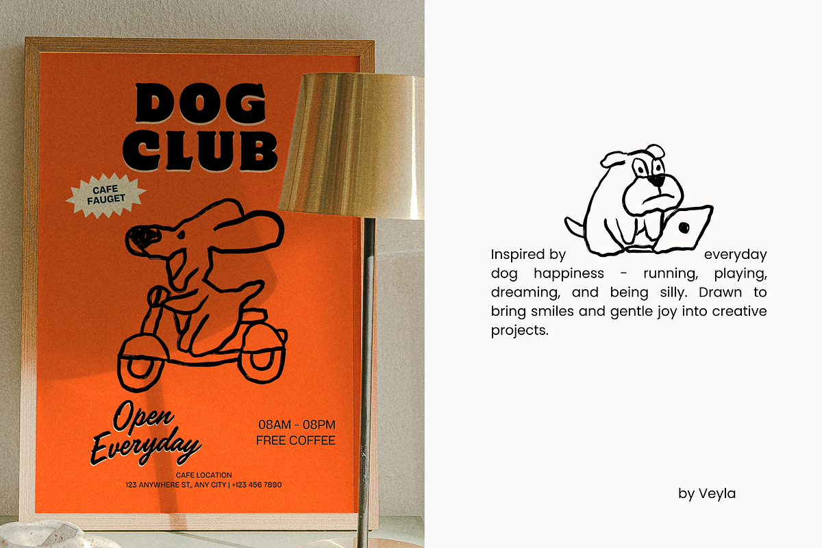 DOGS: Naive Vector Dog Illustrations, an Animal Illustration by Veyla (Photo 9 of 11)