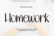 Homework | Script Font, a Handwritten Font by Scratchones (Thumbnail 1 of 8)