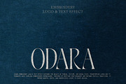 ODARA Embroidery Logo & Text Effect, a Texture Graphic by Universo Gaia @doyougaia (Thumbnail 1 of 12)