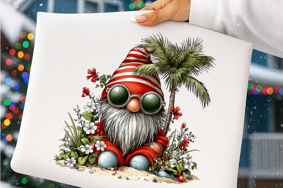 Watercolor Beach Gnome Clipart, an Illustration by SinaCreation (Photo 5 of 7)