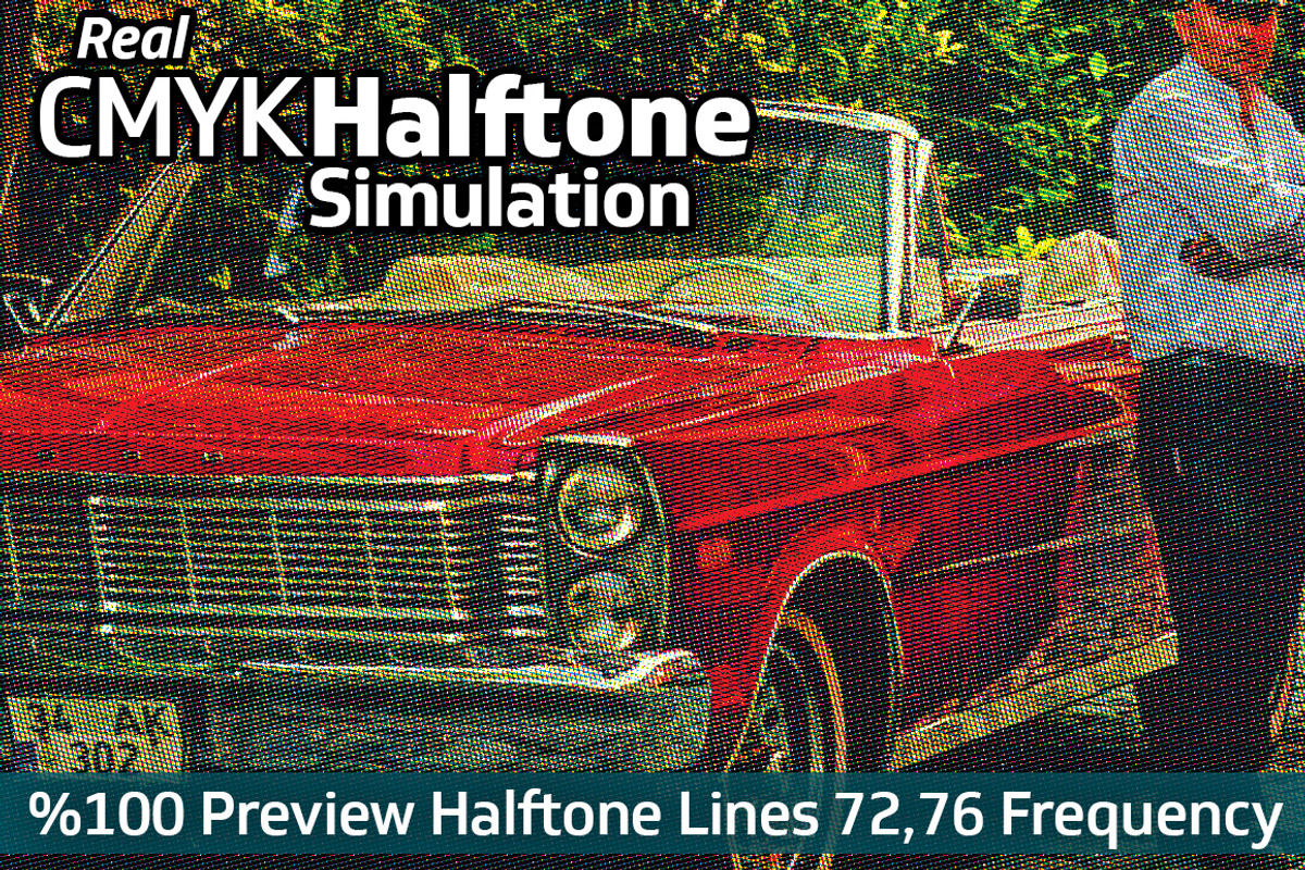 Real CMYK Halftone Simulator Actions, an Action Add-On by Creative Graphics (Photo 2 of 5)