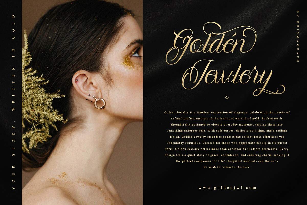 Whispers — Elegant Calligraphy Font, a Script Font by Krismagraph (Photo 3 of 10)