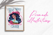 Cowgirl wild west graphic, a Person Illustration by Yelloo Fish (Thumbnail 3 of 29)
