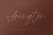 Arington | Vintage Signature Script, a Script Font by Pentagonistudio (Thumbnail 1 of 10)