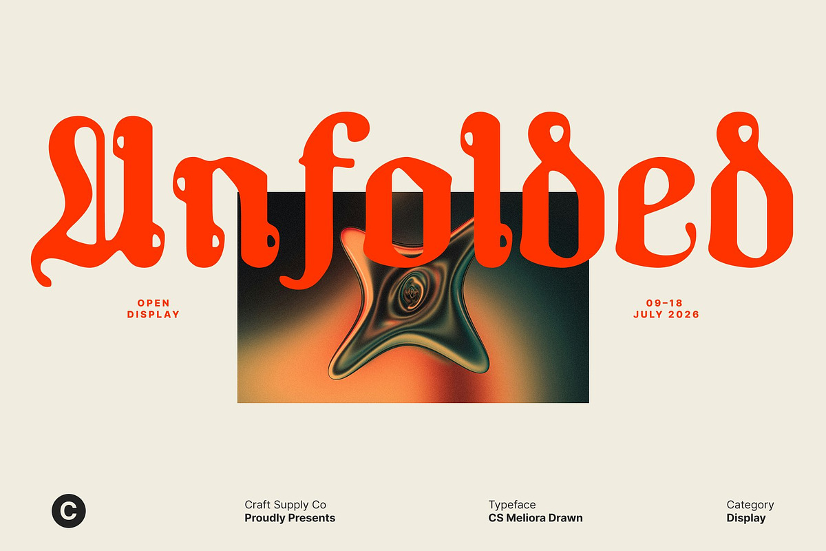 CS Meliora Drawn, a Blackletter Font by Craft Supply Co. (Photo 3 of 8)