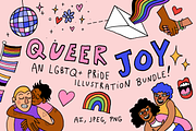 Queer Joy | LGBTQ+ Pride Graphics, a Person Illustration by Theo Quest Art & Design (Thumbnail 1 of 4)