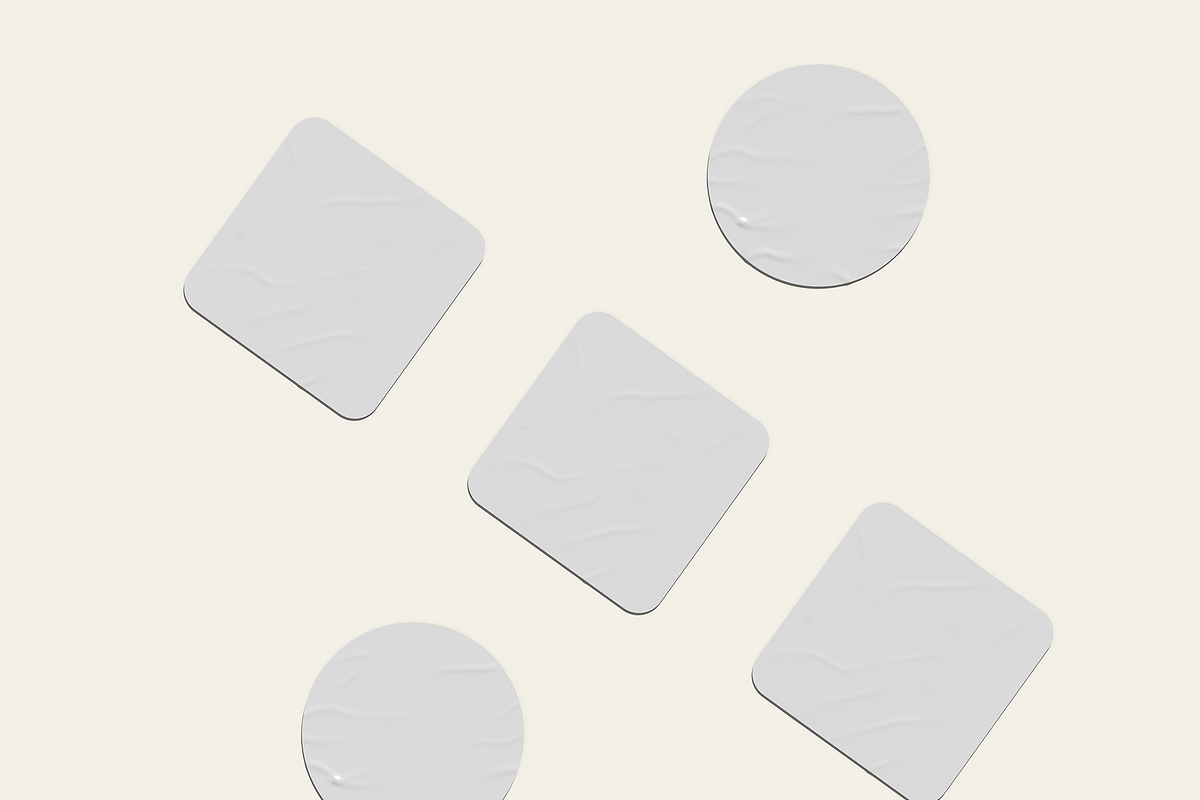 Sticker Mockup, a Merchandise Mockup by Bartama Graphic (Photo 4 of 4)