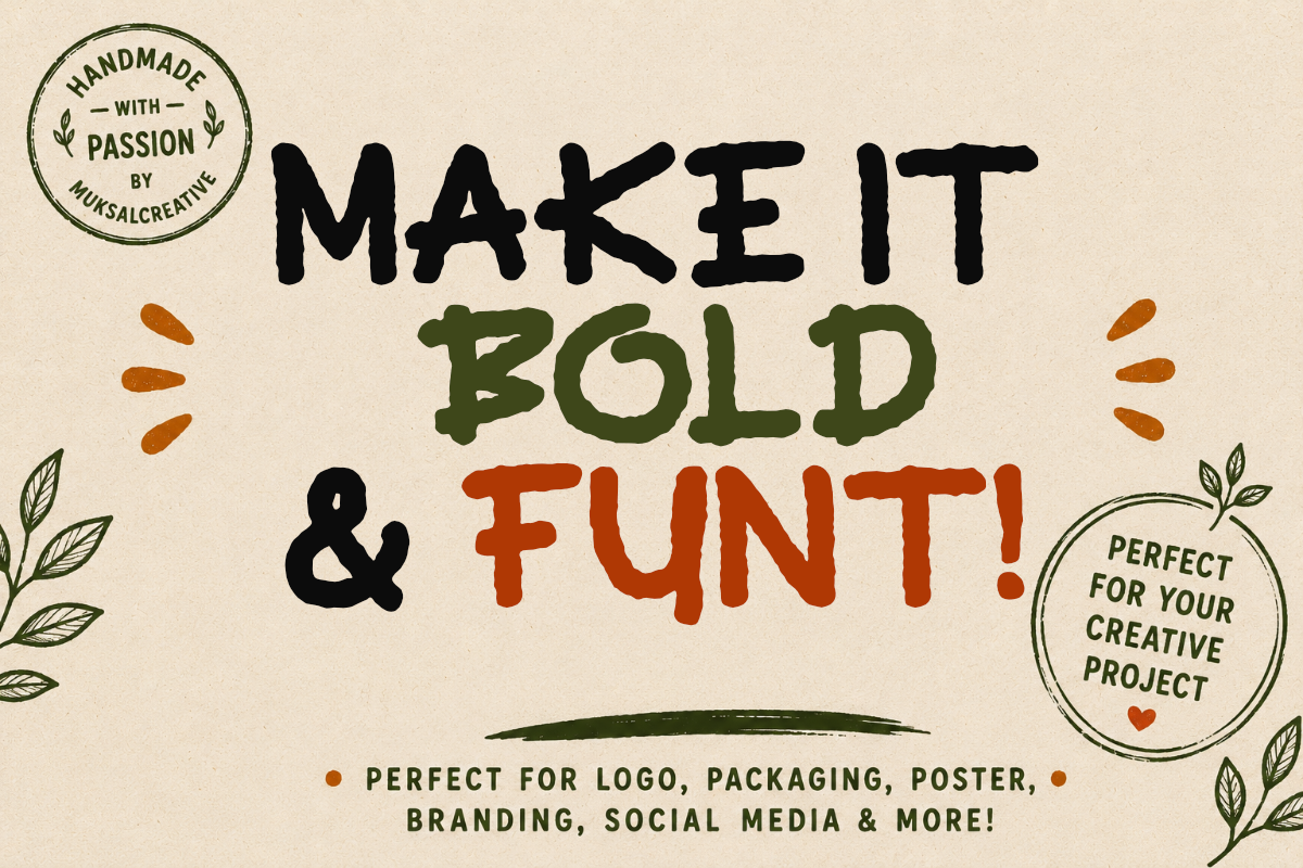 Kolumba – Handmade Display Font, a Handwritten Font by Muksal Creative (Photo 2 of 10)