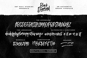 Black Diamond Brush Font