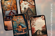 Autumn Floral Phone Wallpaper Set, a Graphic by Kalindiprints (Thumbnail 1 of 6)