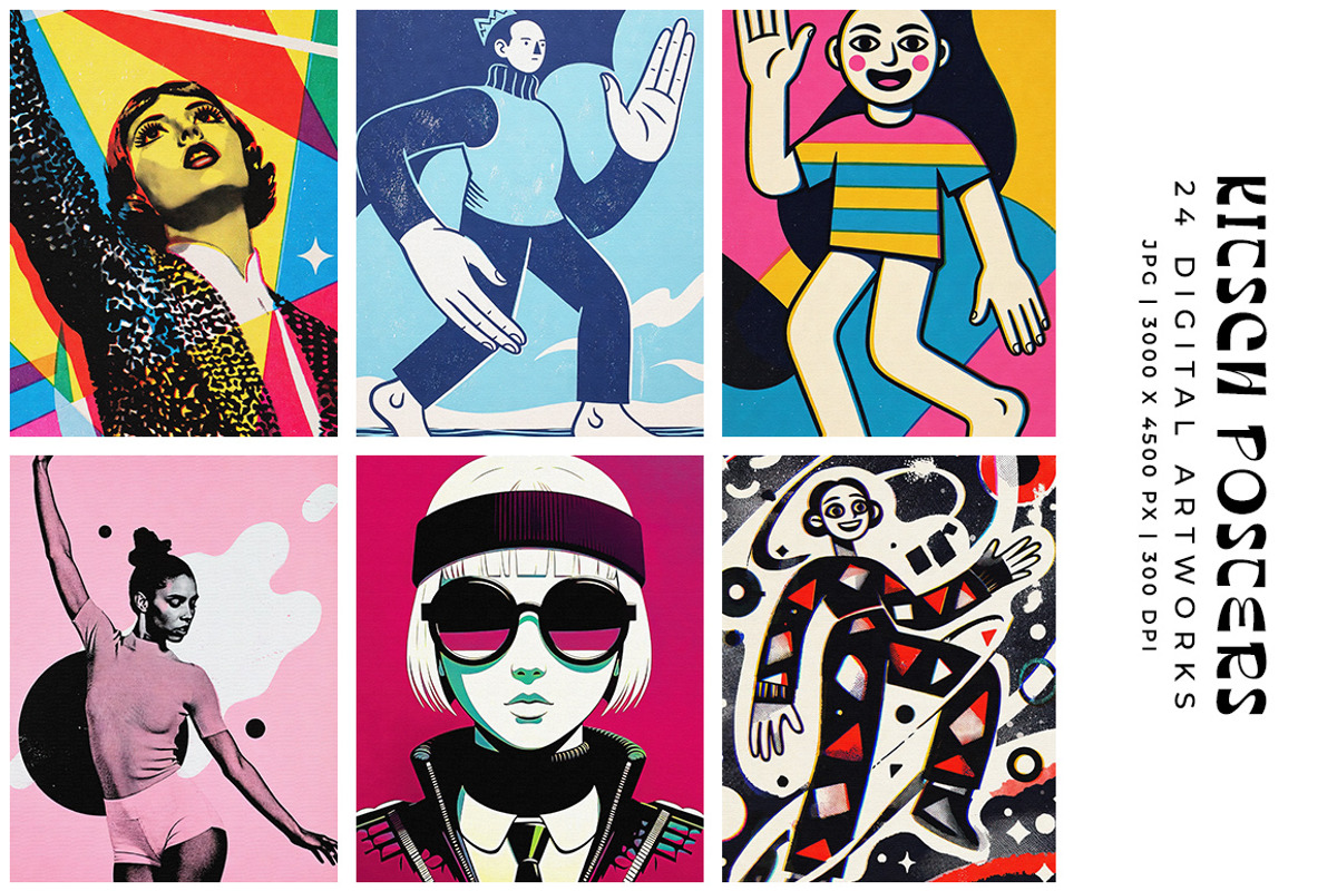 Kitsch Posters, a Decorative Illustration by Digital Art Creations (Photo 3 of 8)