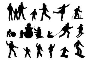 Men, women and children engaged in, a Sport Illustration by Vectorbuum