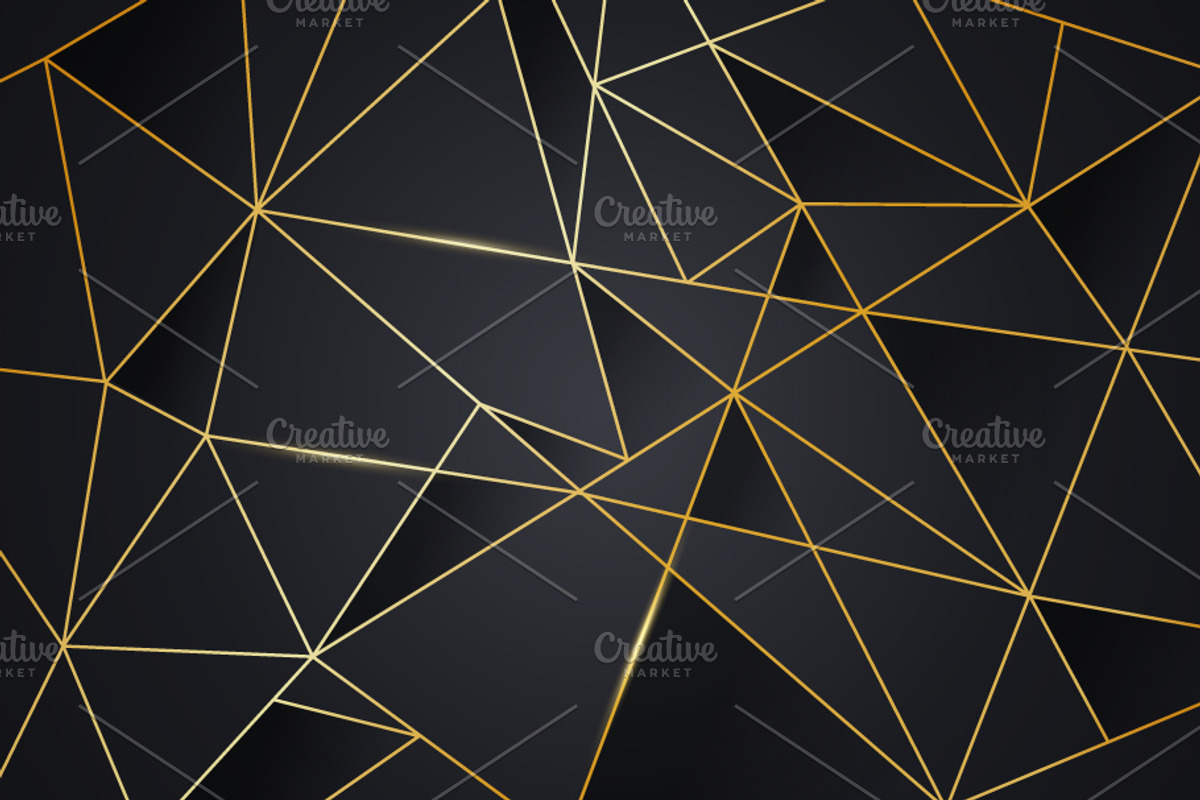 Black And Gold Mosaic Texture, a Background Graphic by Black White Mouse Design (Photo 1 of 3)