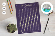 2027 Moon Calendar Portrait Southern, a Poster Template by insemar (Thumbnail 1 of 4)
