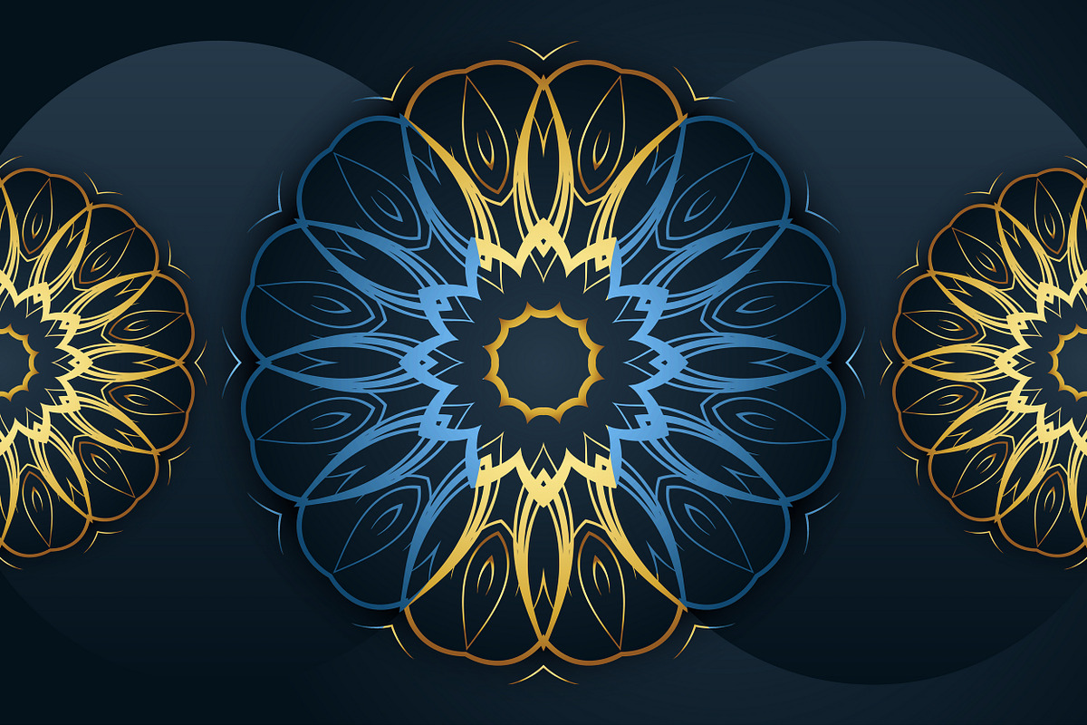 Mandala Oriental Floral art Bundle, a Background Graphic by NJ Himel (Photo 4 of 97)
