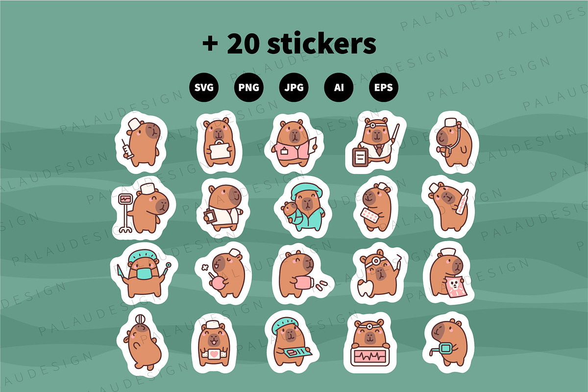 Medical Capybara Clipart, a Healthcare Illustration by Palau (Photo 10 of 10)