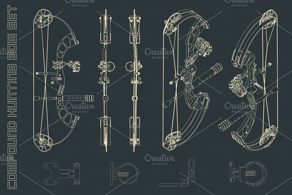 Compound Hunting Bow Set, a Sport Illustration by Blacklight (Photo 1 of 8)