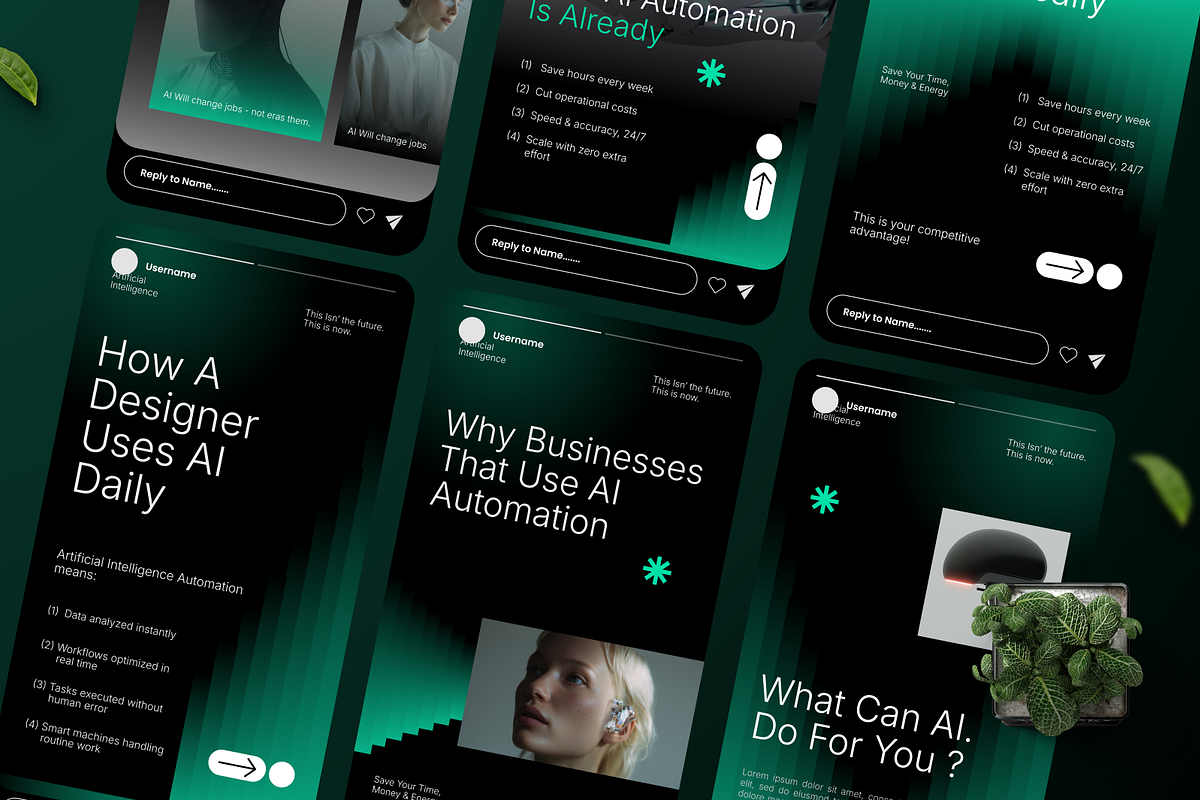 Artificial Intelligence Automation, a Social Media Template by Annora Studio (Photo 4 of 6)