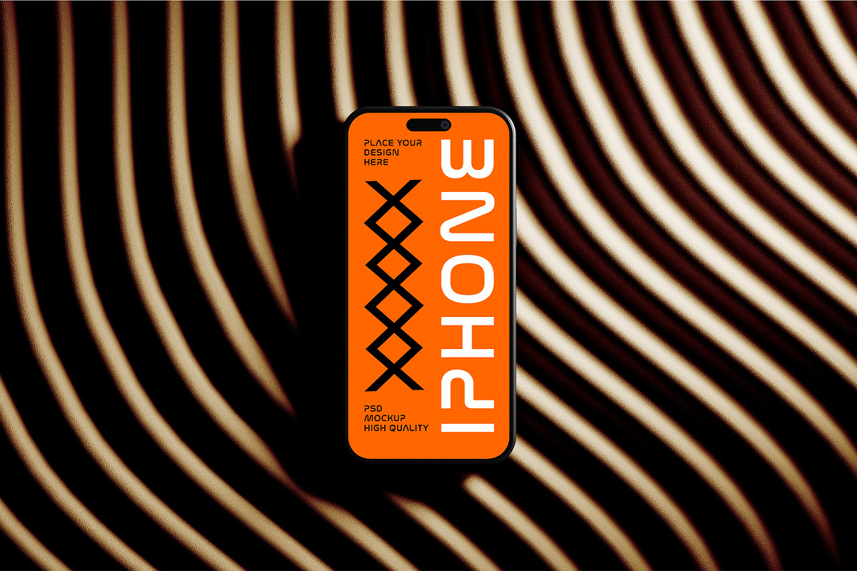 iPhone Mockup Dark Scene, an iPhone Mockup by Farabion Studio (Photo 1 of 2)