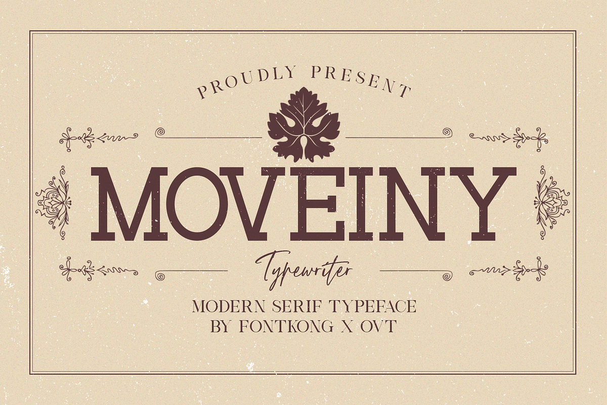 Moveiny - A Modern Serif Typeface, a Serif Font by overlaytemplates (Photo 1 of 5)