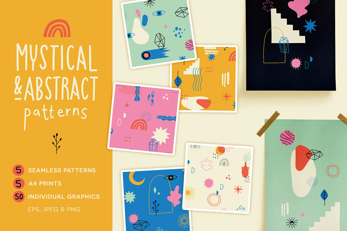 Mystical & Abstract Patterns, Vector, a Pattern Graphic by Carole Chevalier (Photo 1 of 8)