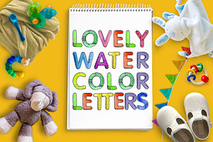 Lovely watercolor letters