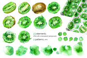 Watercolor kiwi fruit, a Food Illustration by ognivo (Thumbnail 2 of 3)