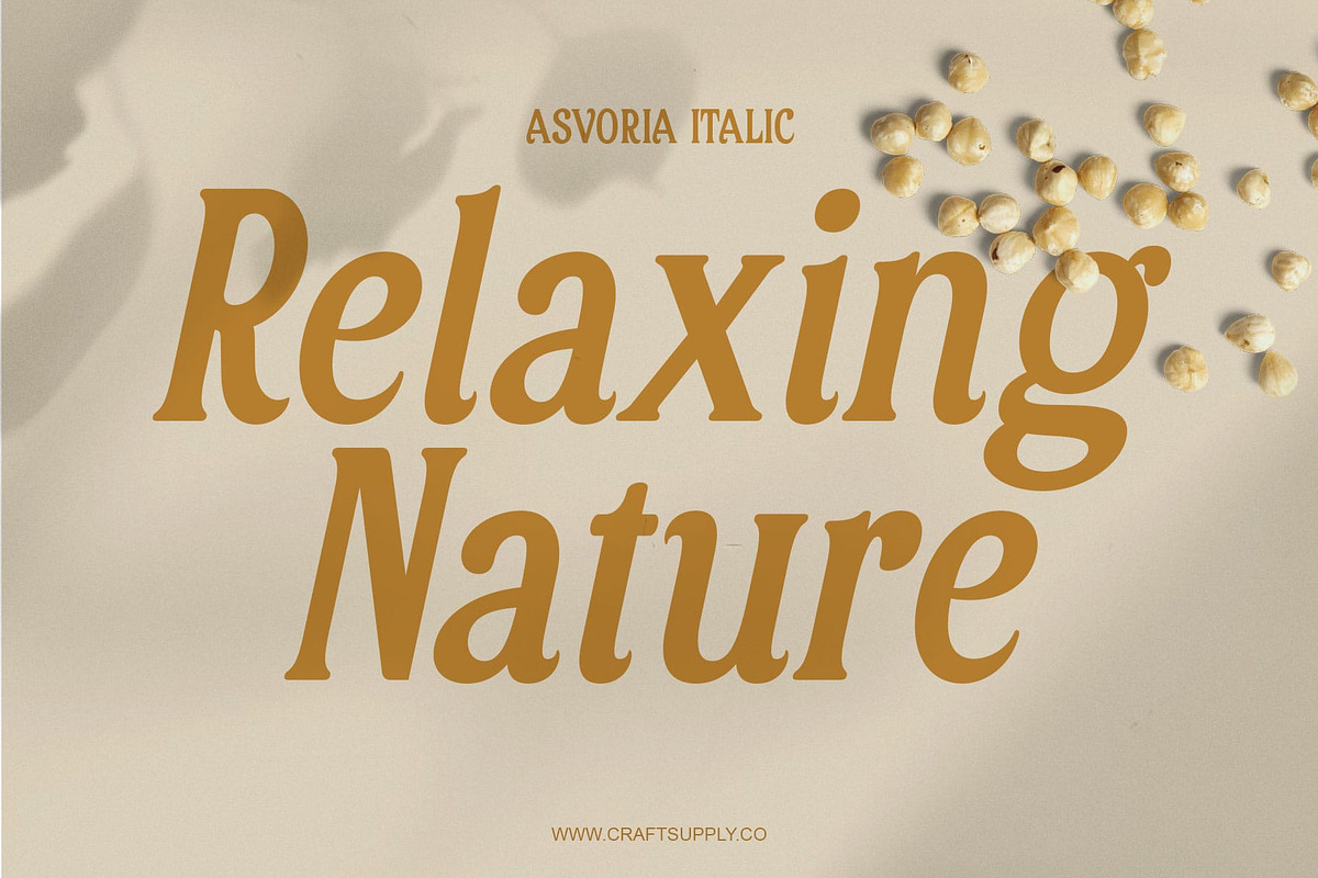 Asvoria – Stylish Serif, a Serif Font by Craft Supply Co. (Photo 3 of 8)