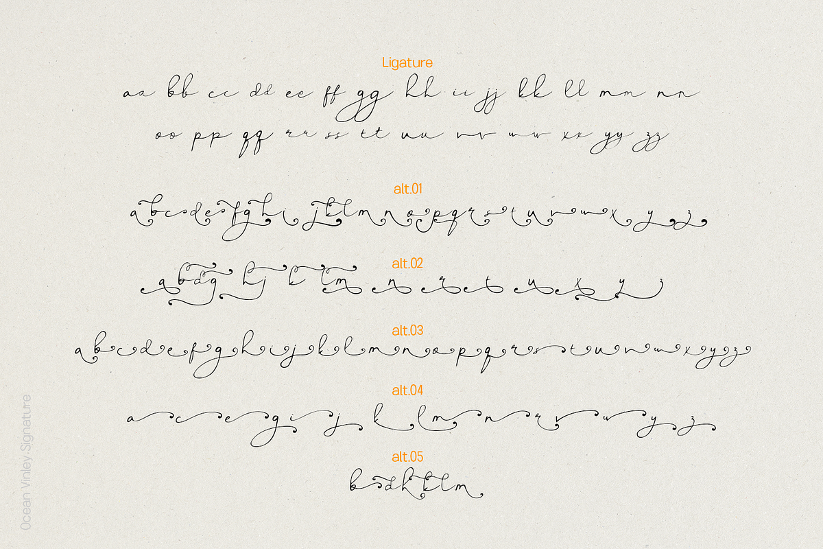 Ocean Vinley Signature, a Handwritten Font by madeDeduk (Photo 10 of 10)