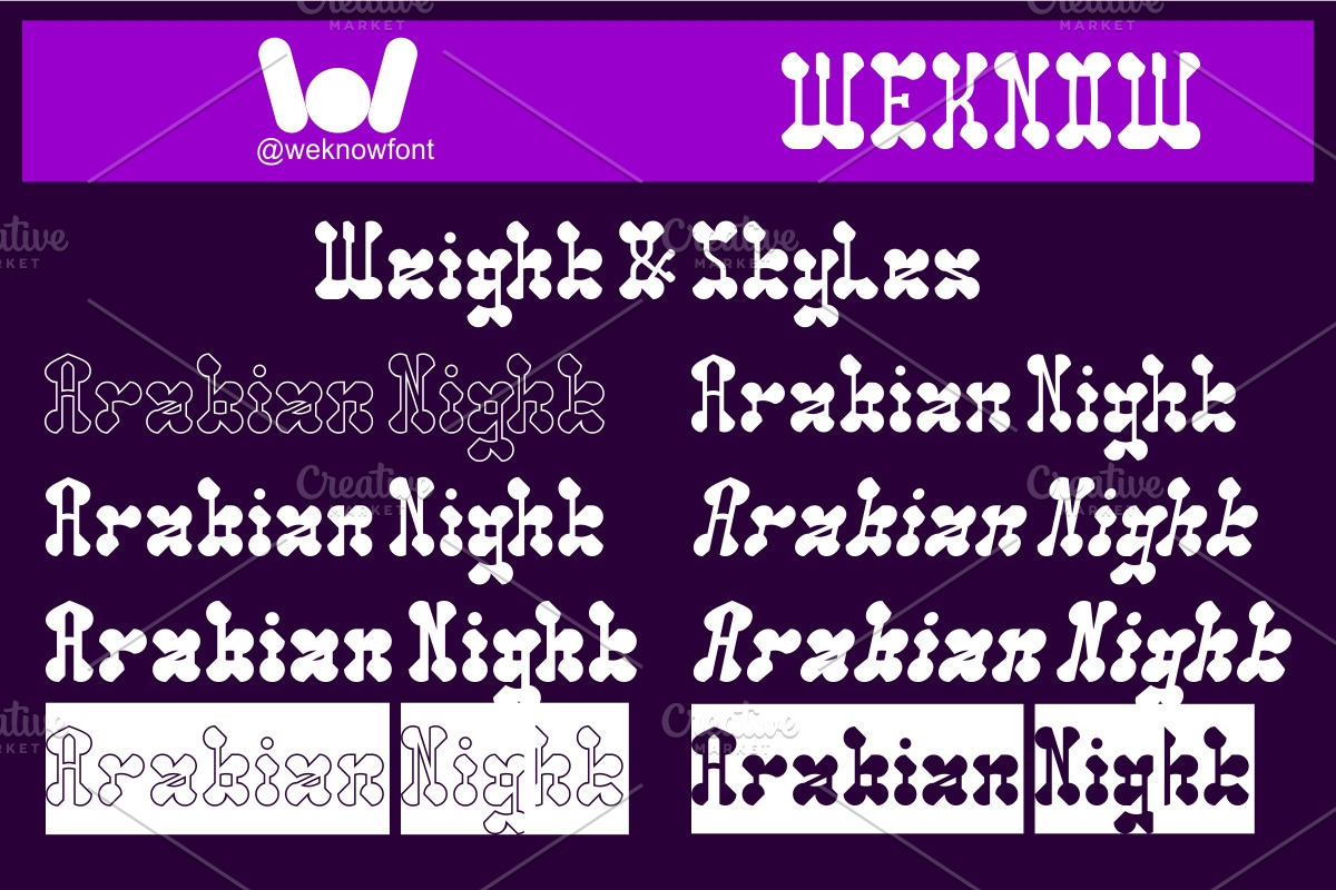 Arabian Night font, a Slab Serif Font by weknow (Photo 7 of 8)