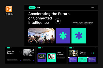 Futuristic Tech Startup Pitch Deck