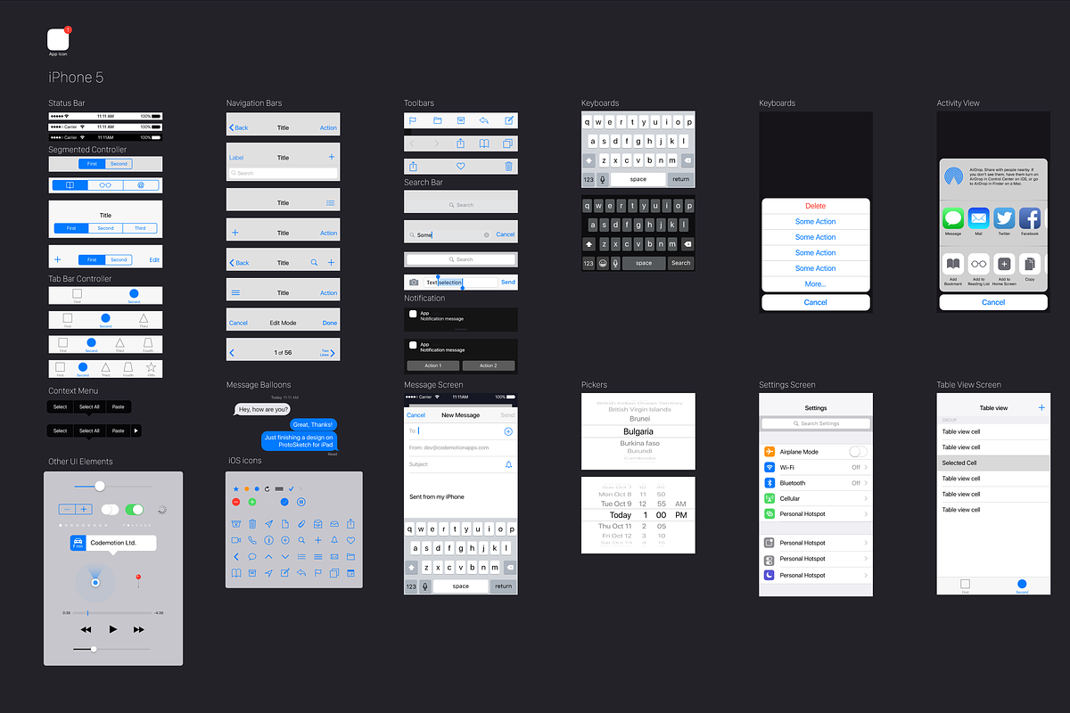 iOS9 iPhone GUI Template for Ai, a Device Mockup by Codemotion Design Kits (Photo 2 of 2)