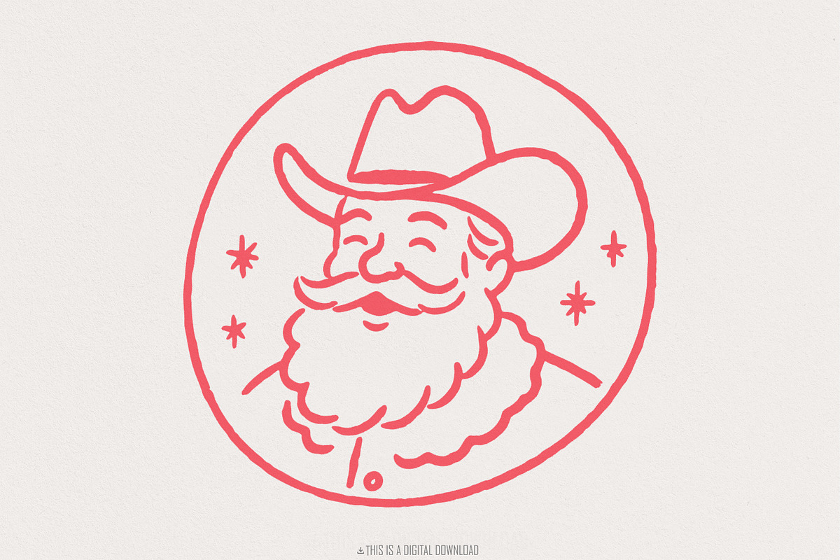 Jolly Cowboy Santa PNG, Western, an Illustration by SharpMarketplace (Photo 1 of 9)